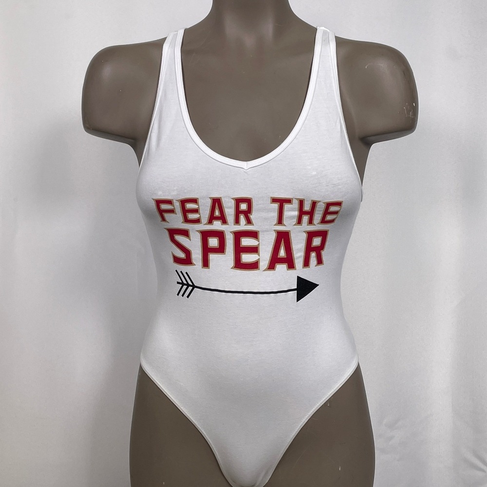 Florida State Fear The Spear Hype & Vice White Bodysuit Top Women's MEDIUM NWT